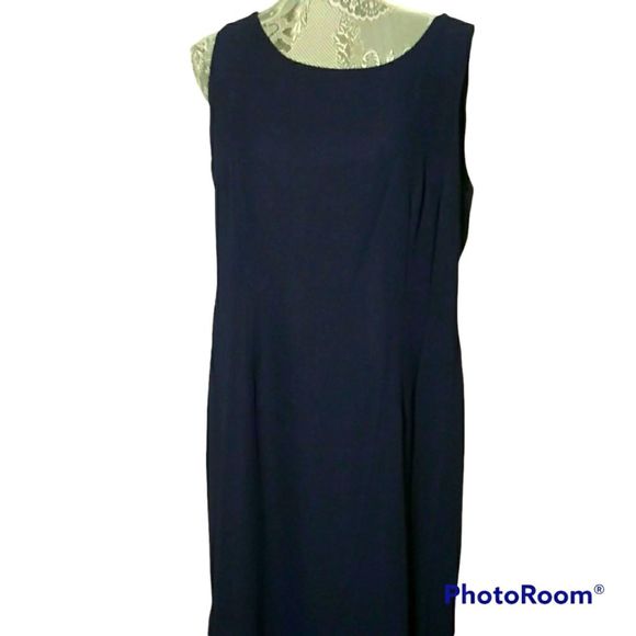 New, with tags. Navy Blue Danny & Nicole Two Piece Dress, Size 14 - Picture 3 of 5